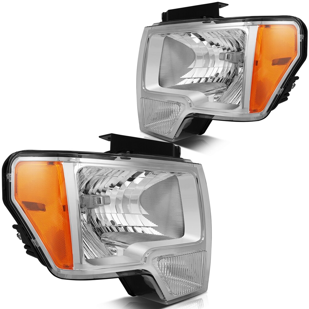 For 2009-2014 Ford F150 Headlamp Headlights Assembly Left + Right Side Pair