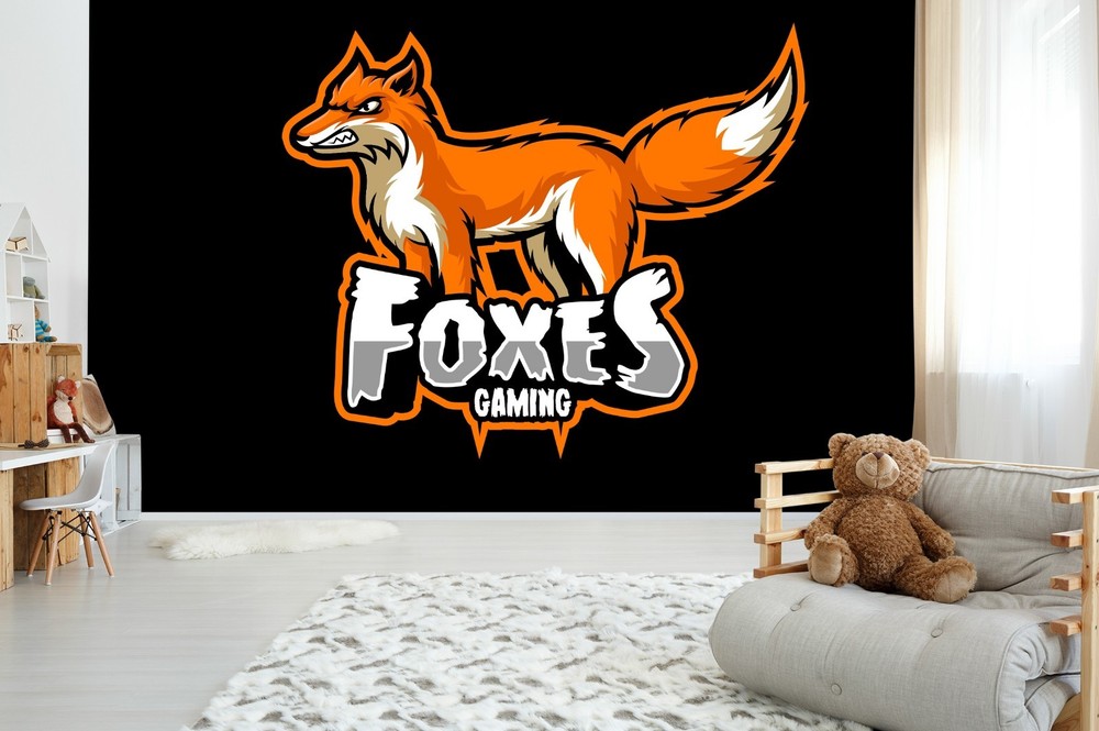 3D Fox Text Illustration Wall Murals Wallpaper Murals Wall Sticker