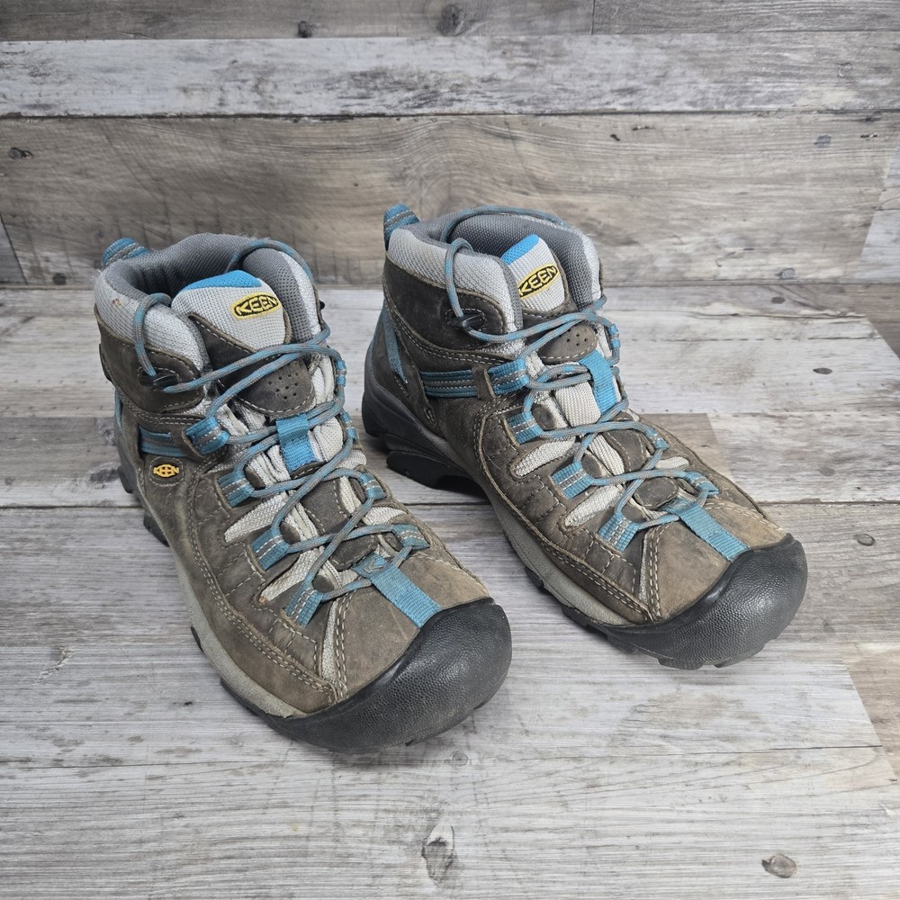 Keen Targhee II Mid Boots Womens Size 8.5 Brown Leather Hiking Waterproof Trail