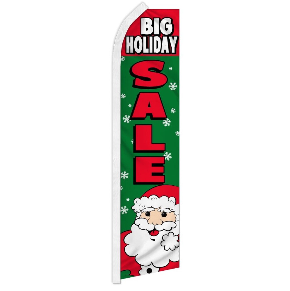 Big Holiday Sale Feather Flag - Eye-Catching Christmas Advertising Swooper for Seasonal Promotions and Festive Decor-image