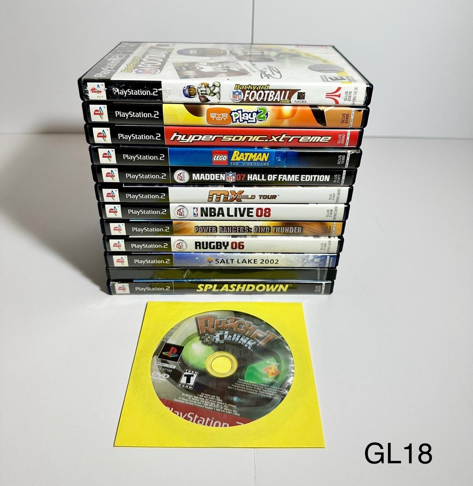 Lot of 13 Games For Sony PlayStation 2 (PS2) - Batman Madden Power Rangers Sega