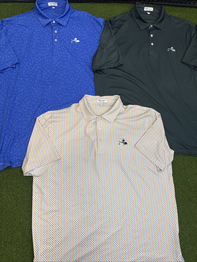 Peter Millar Summer Comfort Crown Crafted “Lot of 3” Polo Men’s Sz XL ⛳️
