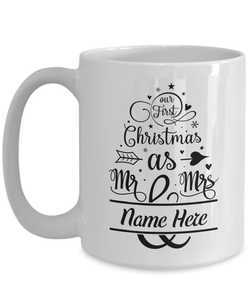 Personalized Christmas Gifts Idea For Couples Coffee Mug Mr And Mrs Family Name