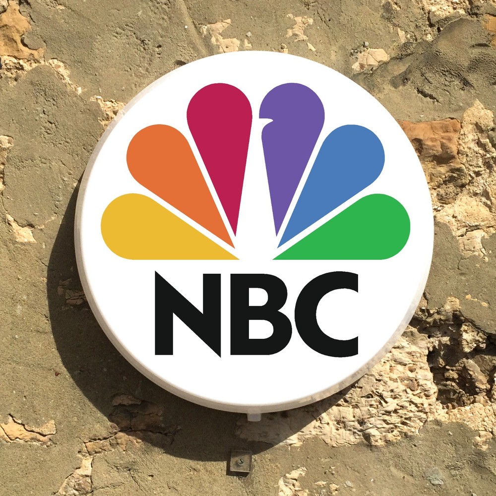 NBC Peacock LED Light Box Sign for Cinema Movie Room Decor Memorabilia