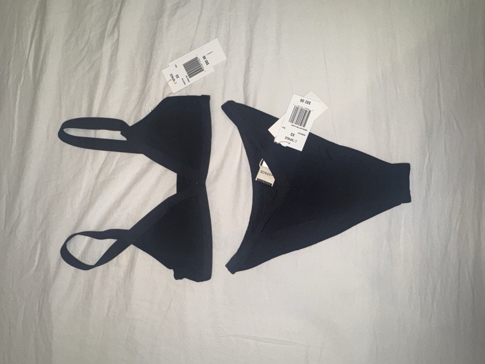 L space Women’s Bikini Set Black Xs NWT