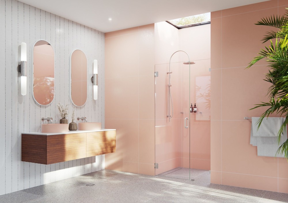 Illume 78H x 44.5W Nickel Hinged Glass Shower Door by Glass Warehouse