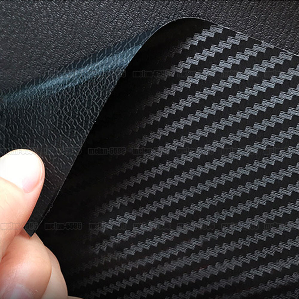 Black 3D Carbon Fibre Vinyl Wrap Sheet Sticker Car Wrap Film Air Bubble Free