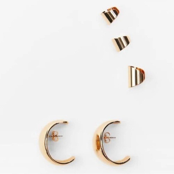 Stylish NWOT Zara Ear Cuff Set with Sparkling Design