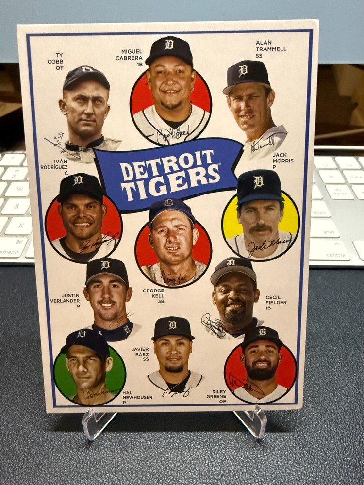2023 Topps Archives Detroit Tigers  1969 Topps Team History Post Card