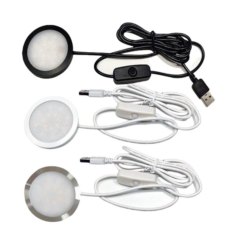 5V 3W USB LED Lamp with Round Base - Energy Efficient Modern Spotlight