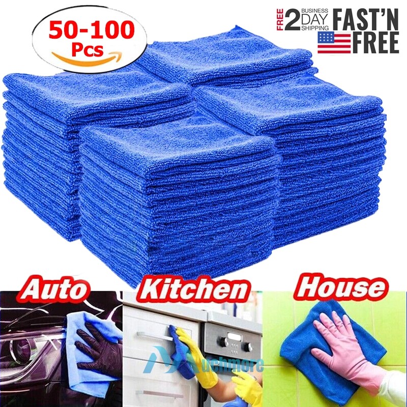 Microfiber Cleaning Cloth for Car Detailing Reusable No-Scratch Towel