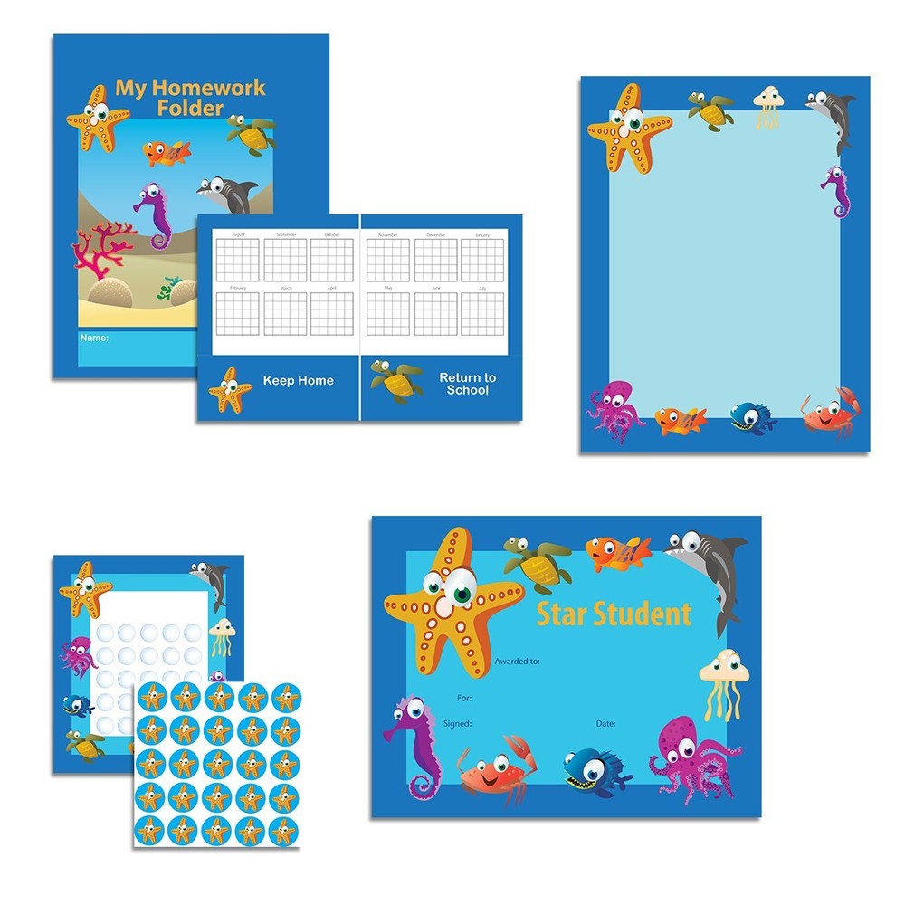 Under the Sea Classroom Theme Set with Certificates, Borders, Student Incentives  
