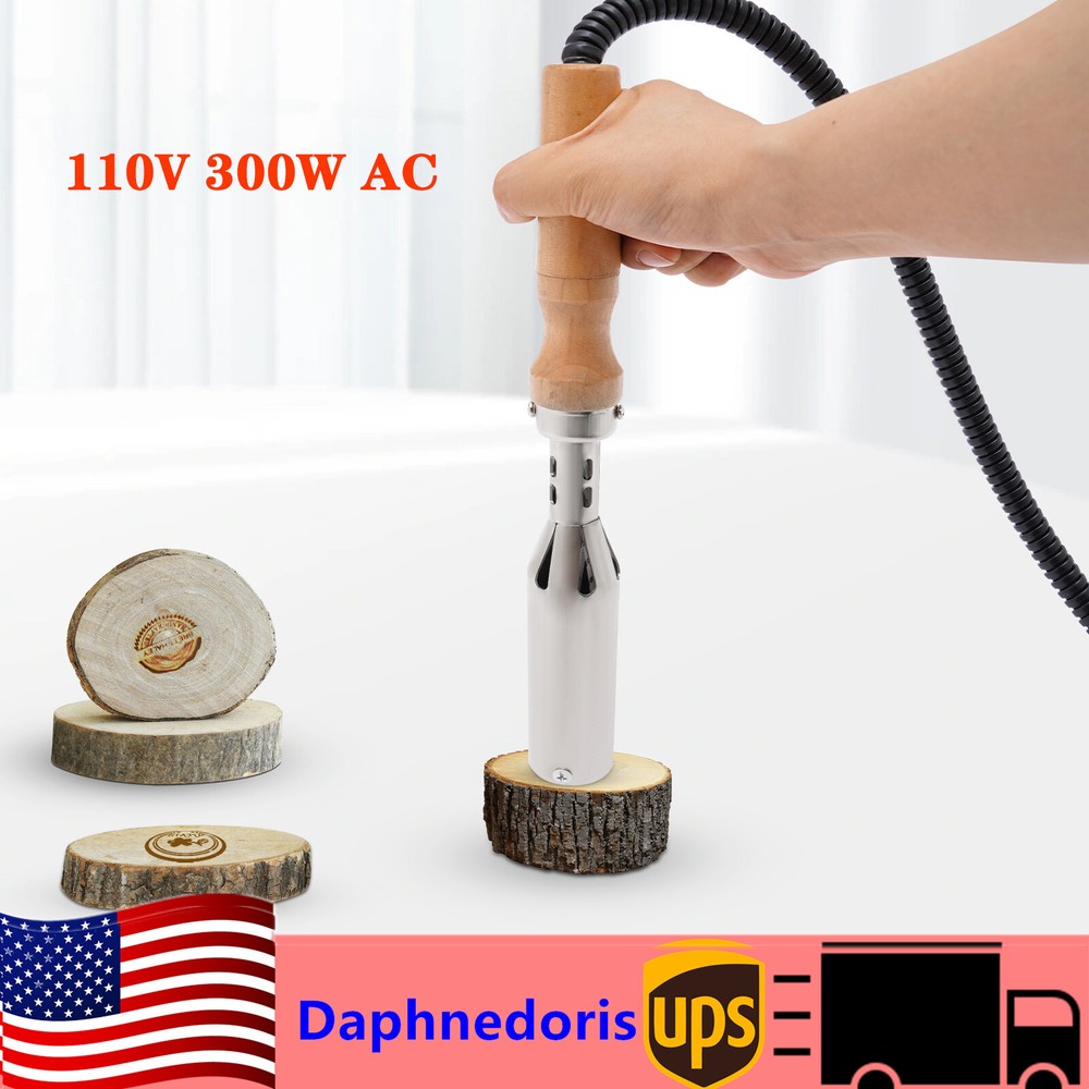 110V 1.4'' Handheld Leather Embossing Machine Hot Foil Stamping LOGO Branding