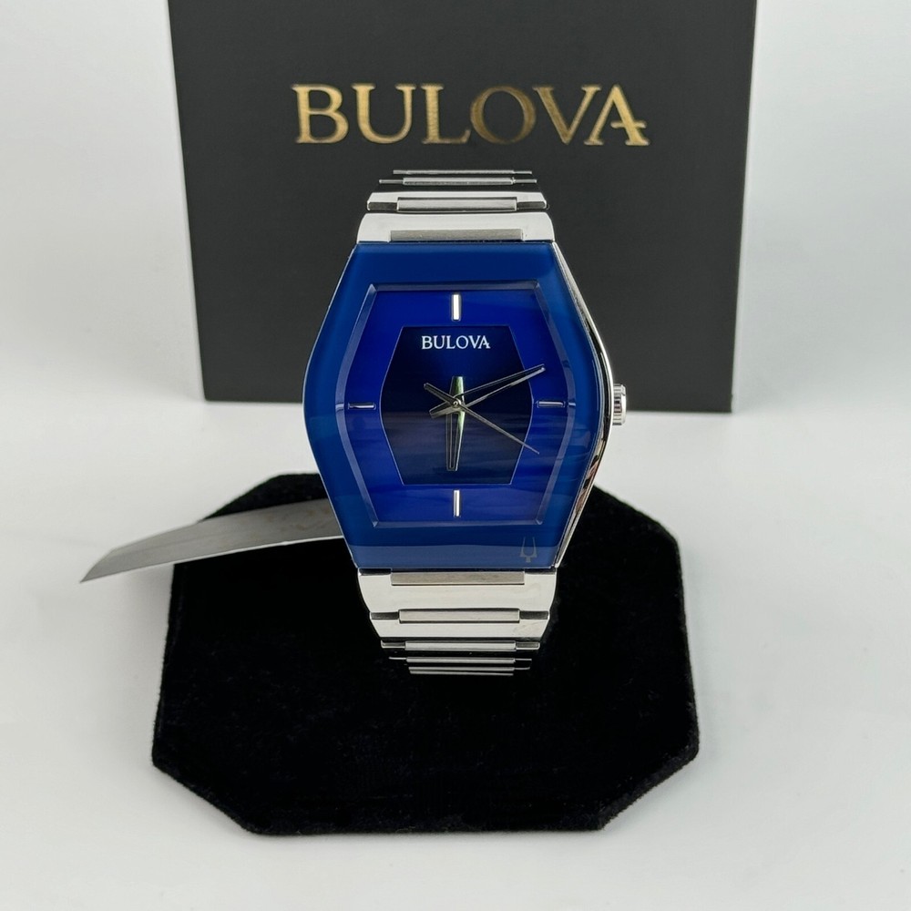 Bulova Men's Gemini  Stainless Steel Blue Dial Men's Watch 96A258 (40mm)