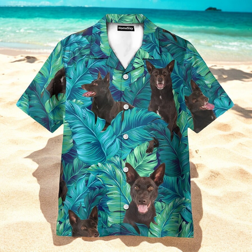 Colorful Australian Kelpie Design Hawaiian Shirt for a Tropical Summer Look