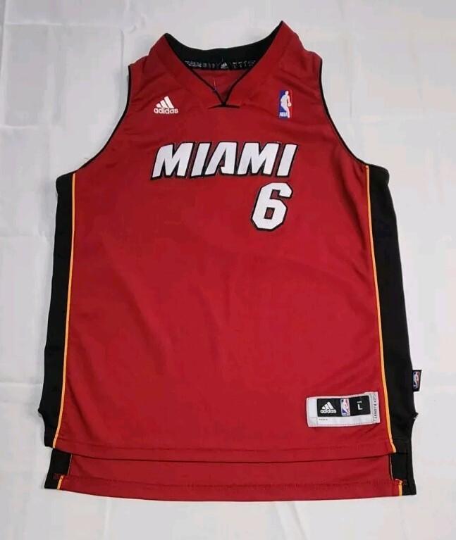 Camiseta Adidas Miami Heat Lebron James #6 Juvenil Talla GRANDE (14/16) NBA