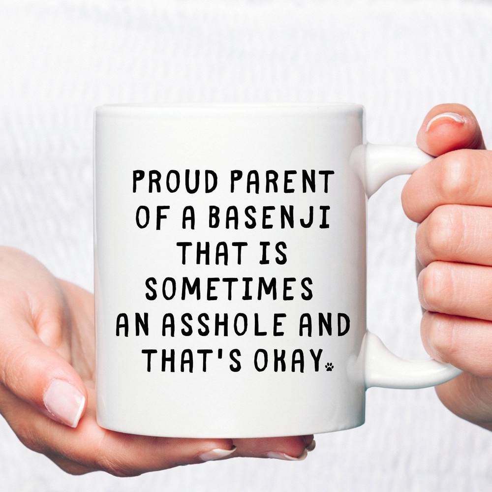 Basenji Dad Funny Coffee Mug Basenji Funny Gift Basenji Mom Gift Dog Dad Gift