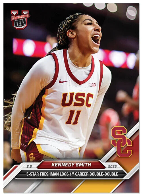 PRESALE 2024-25 Bowman U Now Kennedy Smith 5-Star Freshman 1st Double Double #62-image