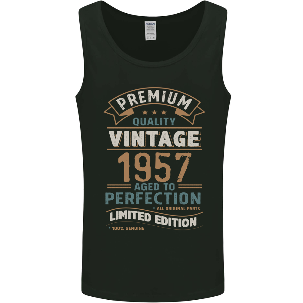 Premium Vintage 68th Birthday 1957 Mens Vest Tank Top