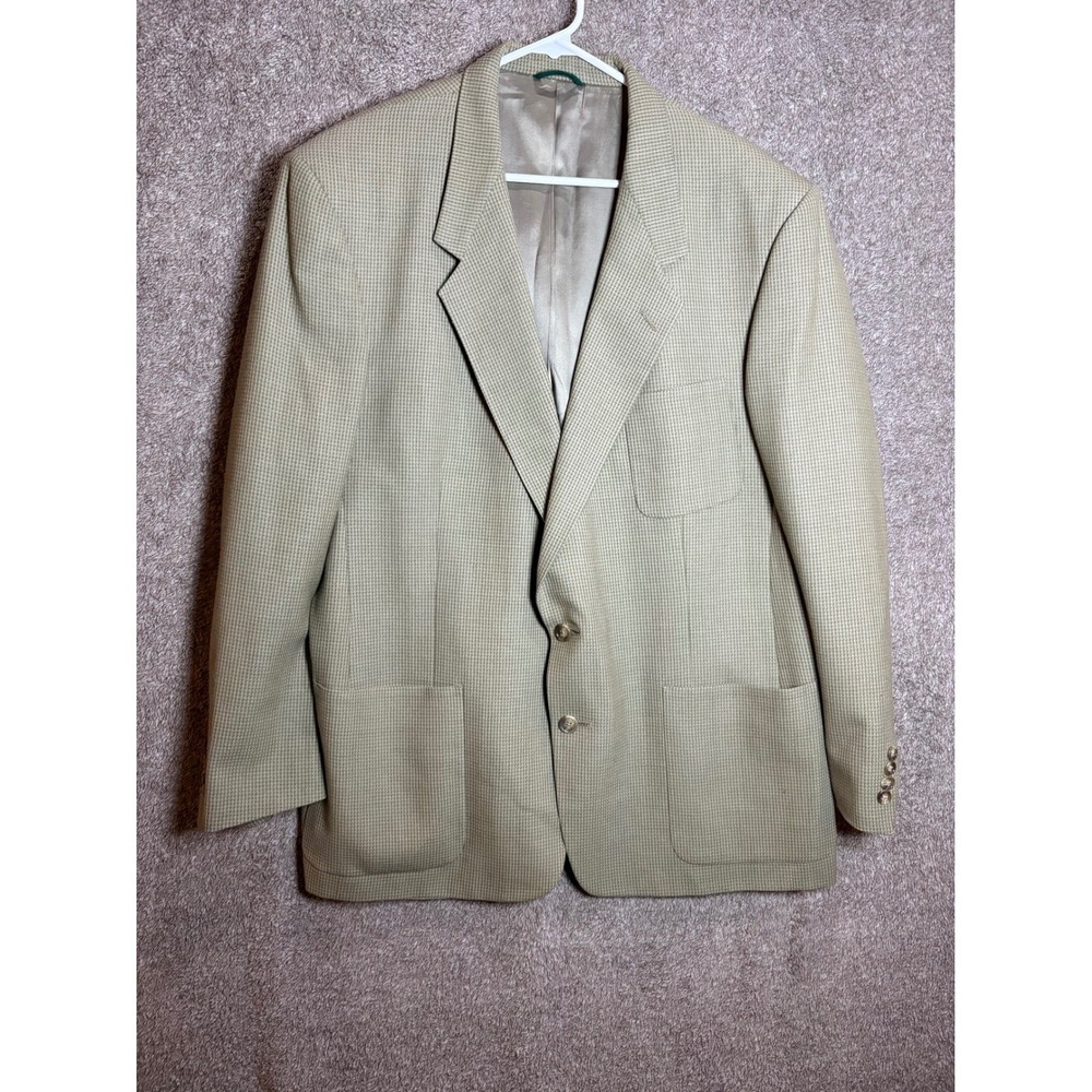 Men's 48R Classic Houndstooth Wool Blazer Sport Coat Jacket