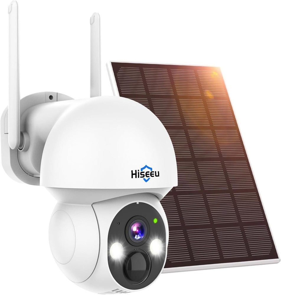 Solar Camera Outdoor  4MP Wireless Battery Camera  PIR Motio...  PTZ 360° View