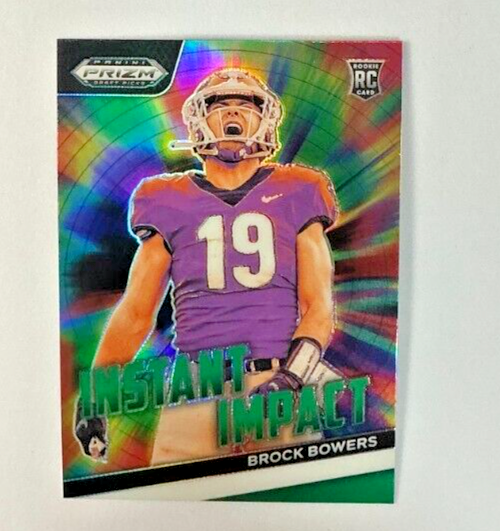 2024 Panini Prizm Draft Picks Instant Impact Brock Bowers Rookie Green Prizm #II-BB RC