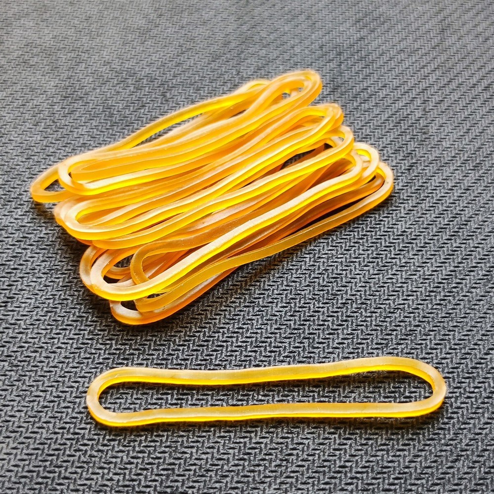 500pcs Heavy-Duty Yellow Rubber Bands for Office School Stationery Supplies