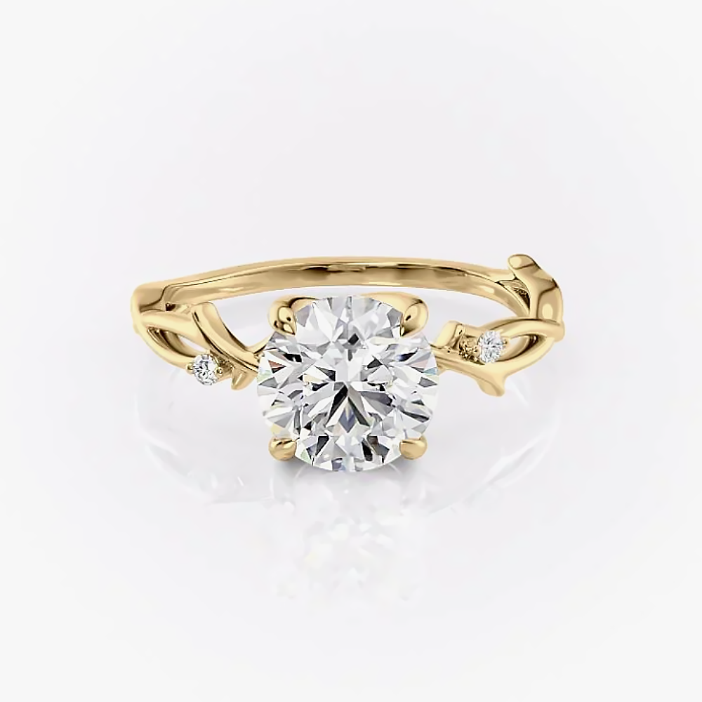 1.60 Ct IGI Lab Created Round Diamond Engagement Ring 14k Solid Gold