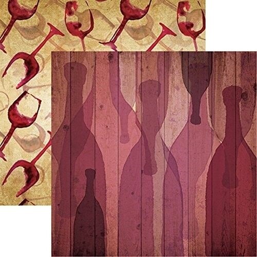 The Winery - Bottle of Red Scrapbook Paper by Reminisce - 5 Sheets