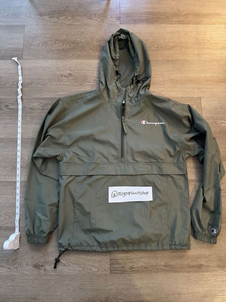 New Champion Stadium Olive Green Windbreaker Size S