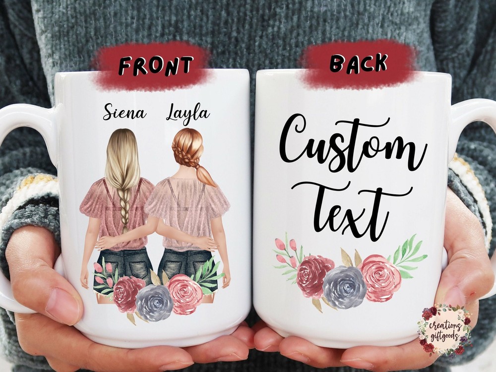 Custom Best Friend Mug Custom Message Mugs Personalized Bff Gift Sister Gift