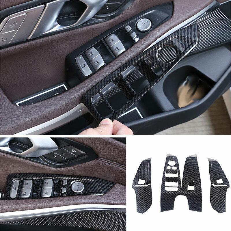 For BMW 3 Series 19-2024 G20 Carbon Fiber Glass Window Lifting Panel Decoration