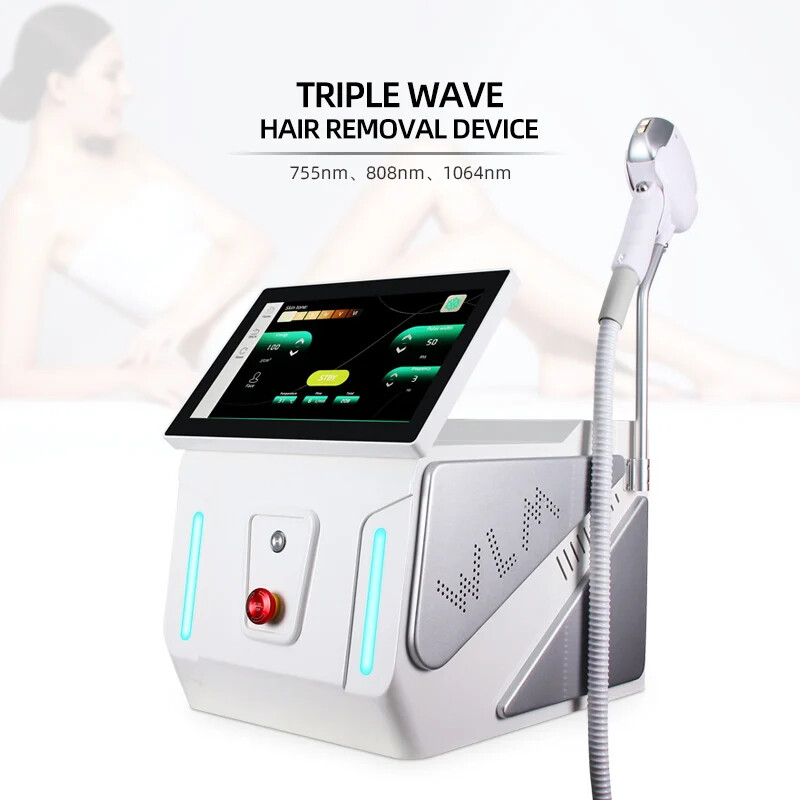 Painless Cooling Titanium 755 1064 808nm Ice Diode Laser Hair Removal Machine