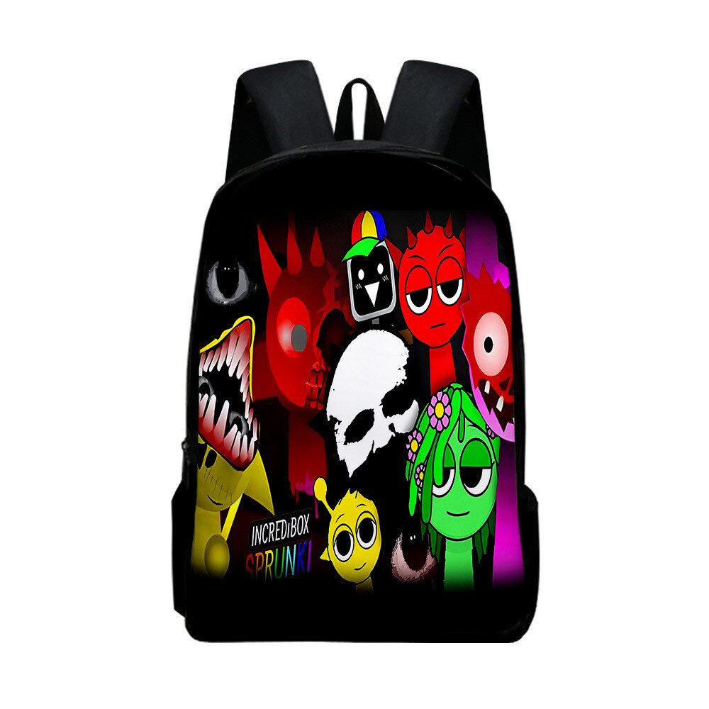 Kids Game Backpack Boys Girls Sprunki Kindergarten Elementary Middle School Bags