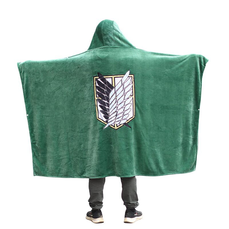 Cartoon Wings of Freedom Cape Cosplay Costume Unisex Anime Attack on Titan Cloak