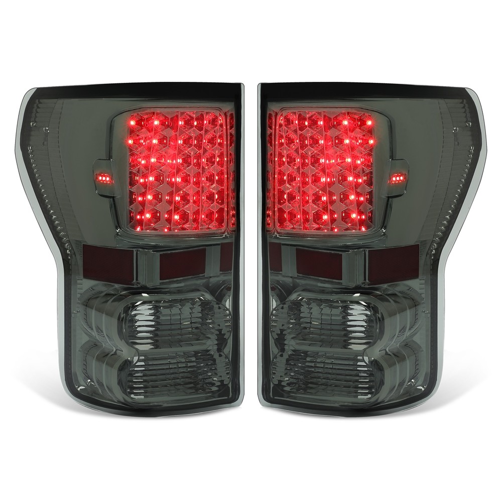 Smoke Lens LED Tail Lights Brake Lamps Pair For Toyota Tundra Pickup 07-13 LH+RH