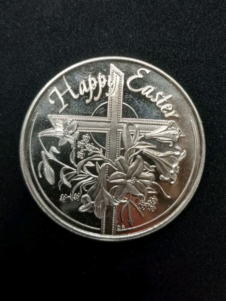 1 oz Silver Round, Happy Easter, .999 Fine Silver