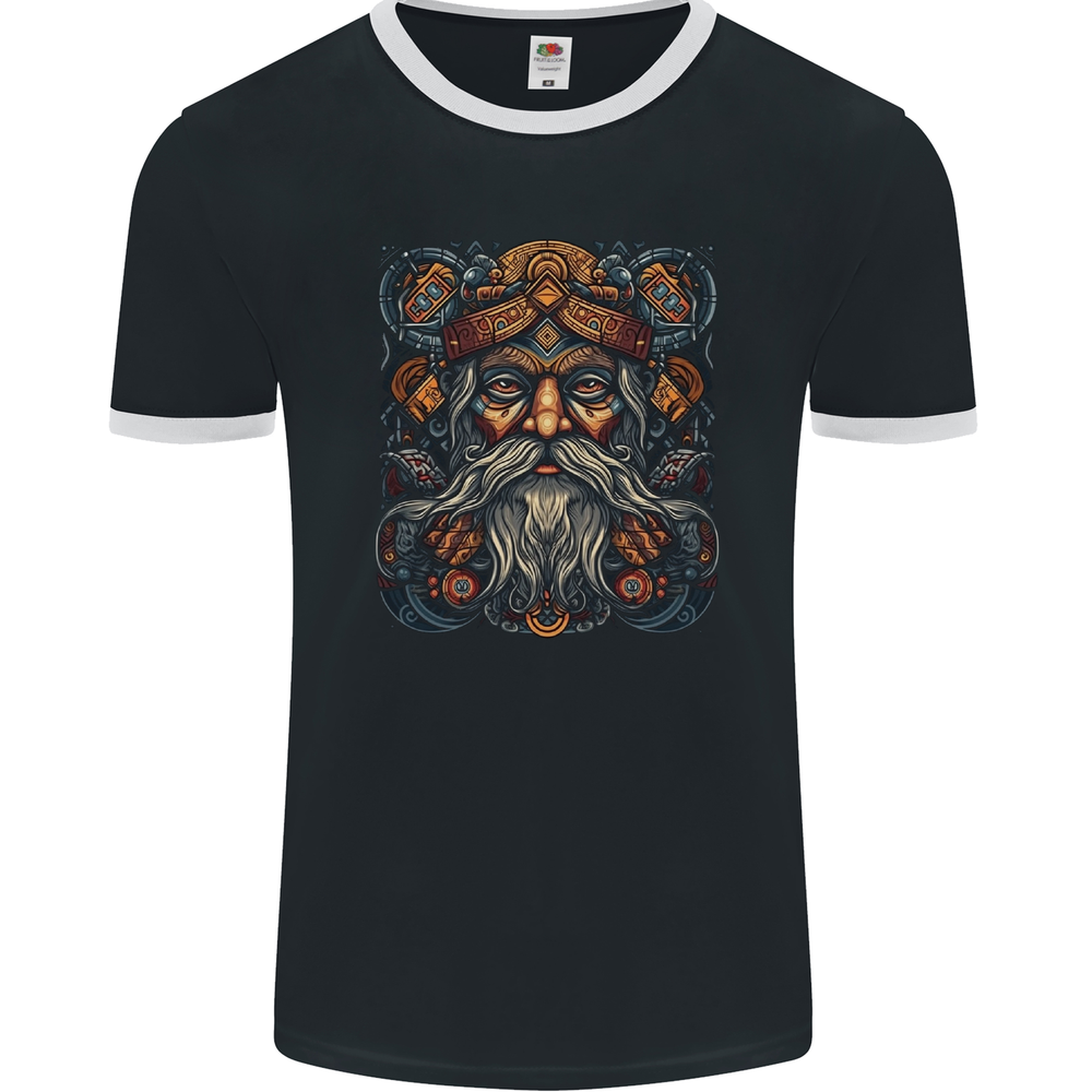 Tribal Viking Pagan Odin Warrior Mens Ringer T-Shirt FotL