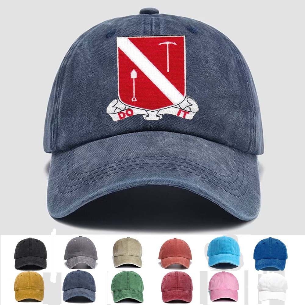 Custom Embroidered Hat 383rd Engineering Battalion, Veteran Cap, Trucker Hat