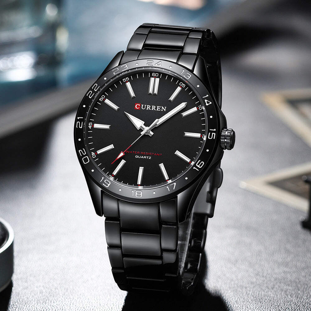 Men's Stylish Stainless Steel Quartz Watch for Business Casual Wear