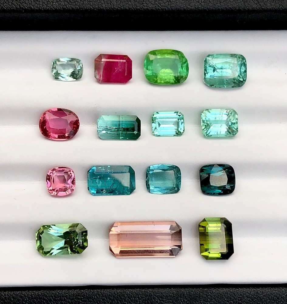 32.09 Carat 15 Pieces Tourmaline  Loose Gemstone From Afghanistan