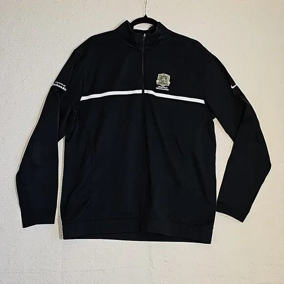 Nike Golf Senior PGA Championship Performance Black 1/4 Zip Men's Pullover - L