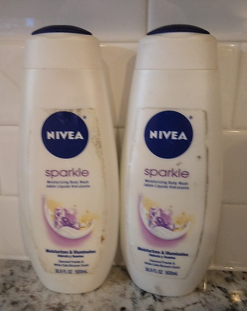 2 Pack Nivea Sparkle 16.9 Oz Moisturizing Body Wash Old Stock