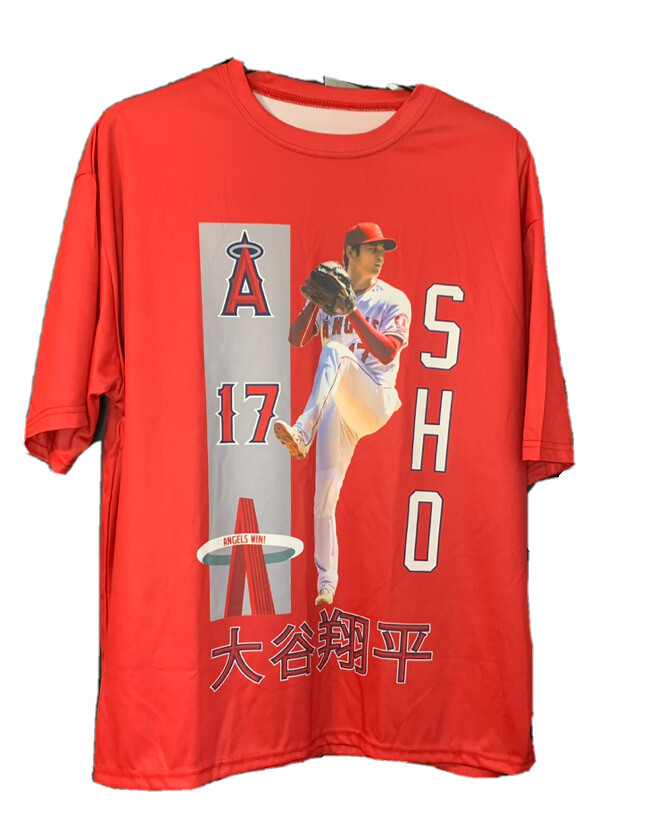 Shohei Ohtani Shirt Adult XL Red Short Sleeve Gungho SGA Los Angeles Angels #17