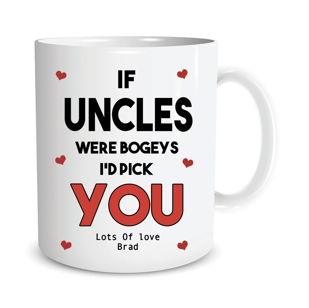 Personalised Funny Gift For Uncle Novelty Coffee Mug If Uncles Were Bogeys I'd