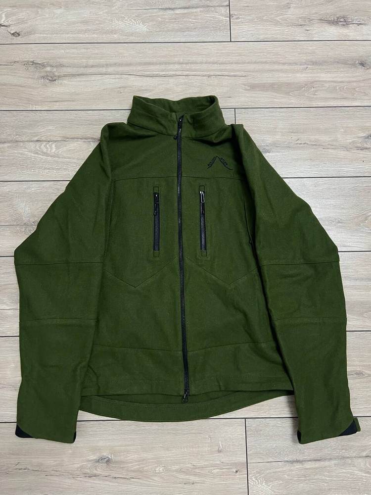 Men's Roughstuff Hunting Wool Jacket Windproof Full Zip XL Khaki