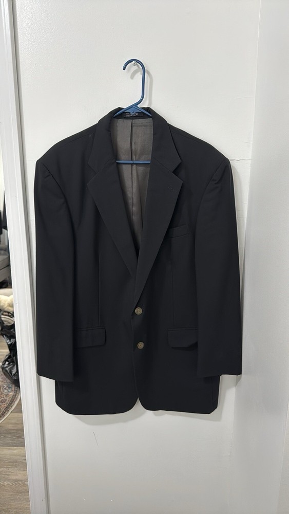OSCAR DE LA RENTA Men's Navy Blazer Size 42R Slim Fit Sartorial