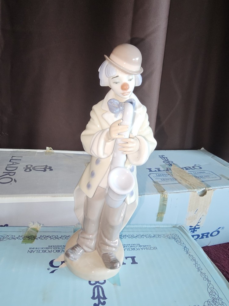 Vintage Lladro Payasito Saxofón Figurine Mint in Original Box No 5471 Spain