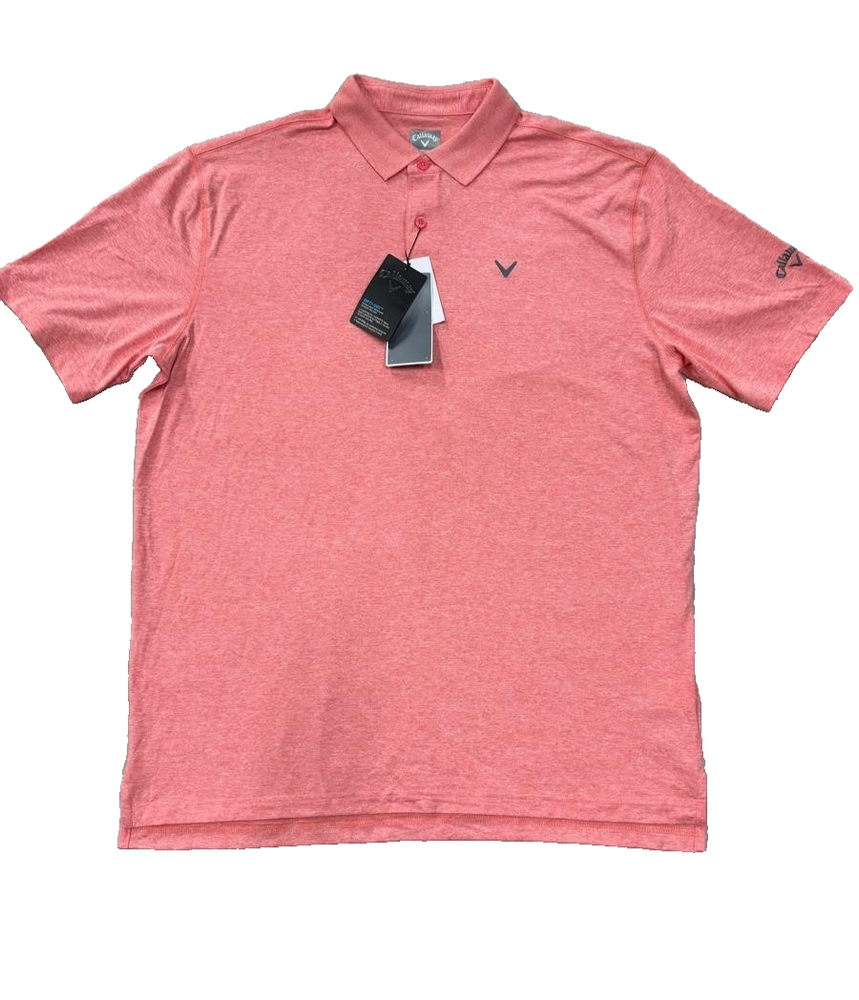 CALLAWAY Polo Golf Men Opti-Dri Coral / Pink Size XXL New NWT Performance /