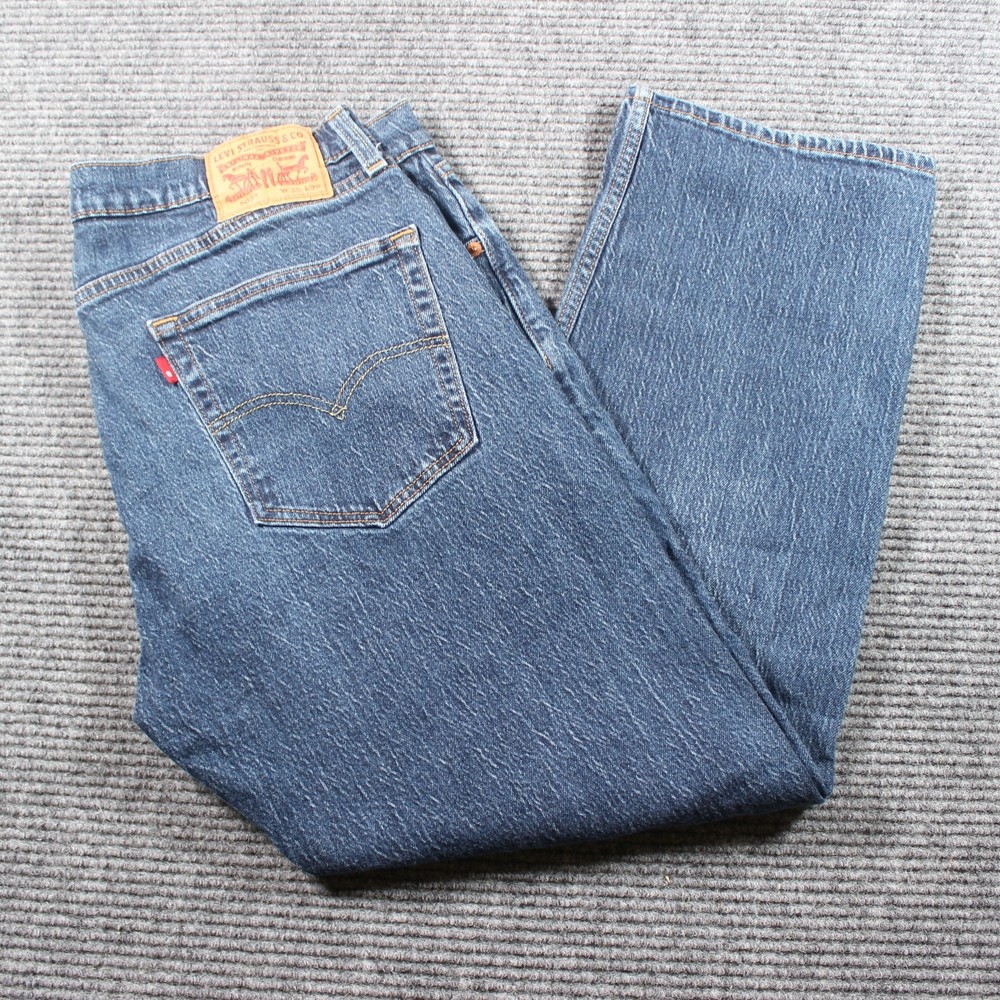 Levi’s 505 Regular Straight Jeans Men’s 36x29 Dark Blue Zip Fly